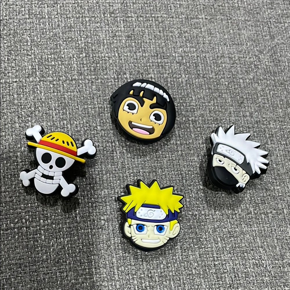 Anime Naruto Character Shoe Charms Set bundle of 4